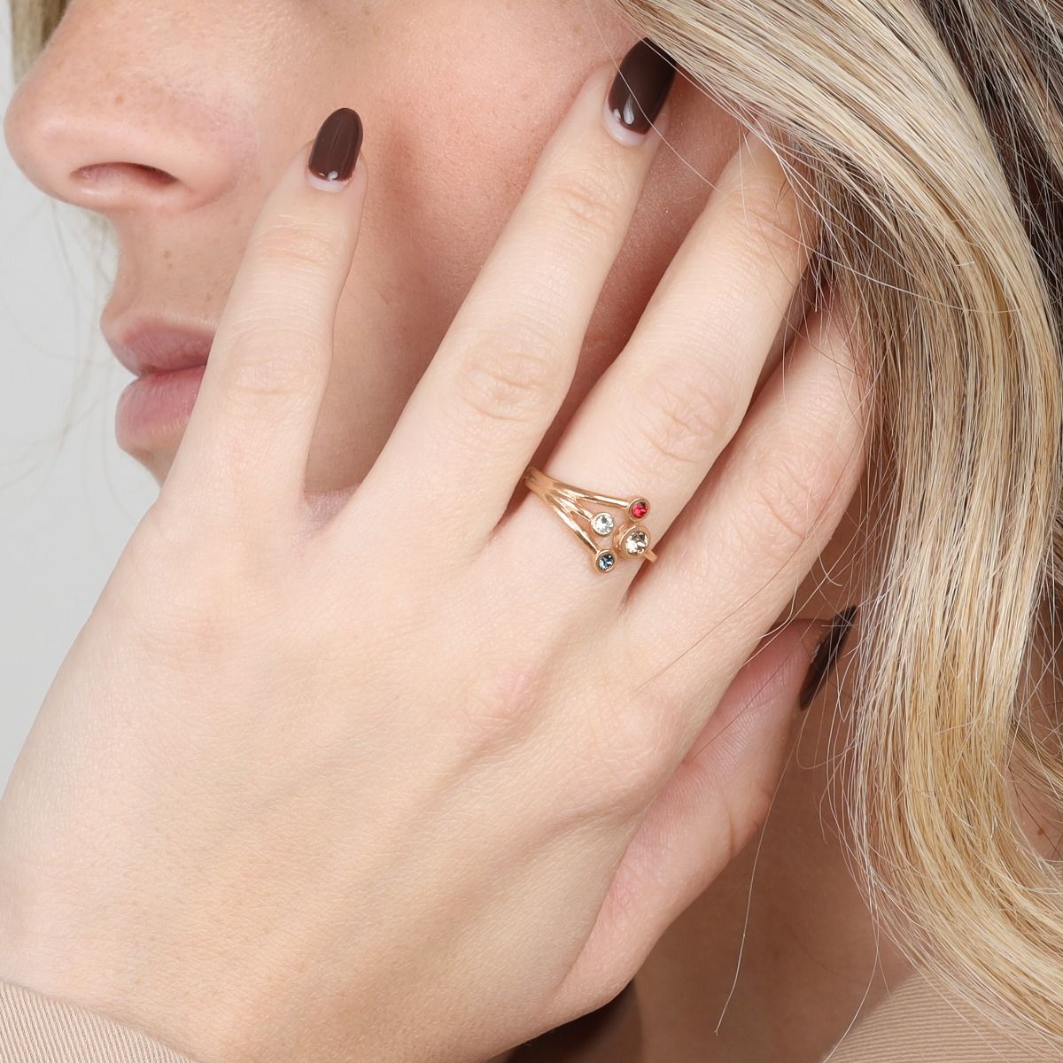 Anello Amore di Mamma - Triplo Amore [Placcato Oro 18kt]