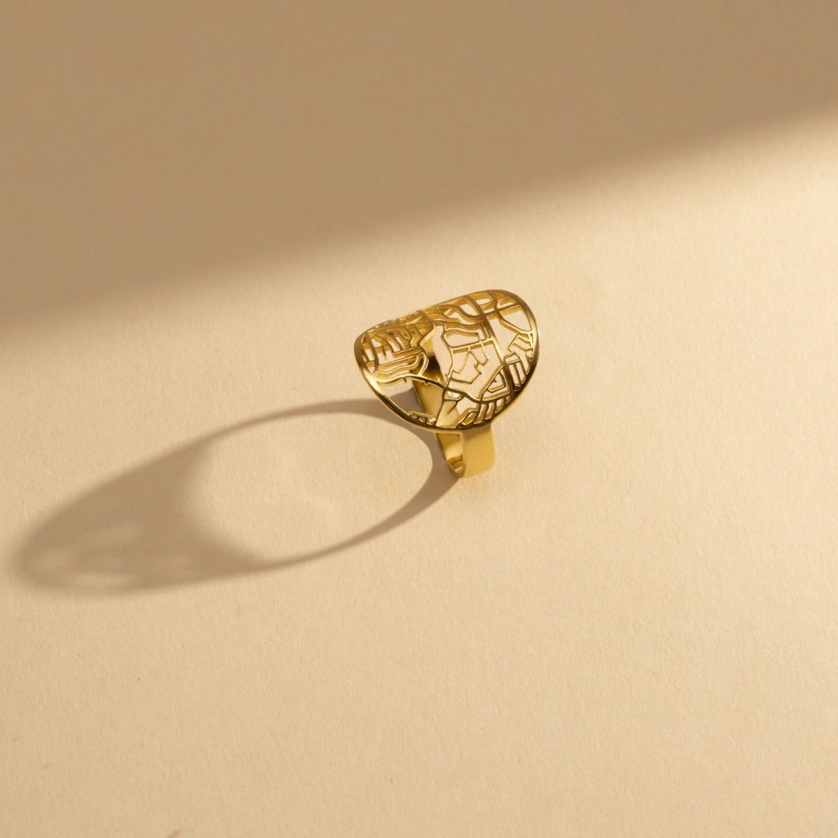 Map Ring for Women in Gold by Talisa - Gifts for Her by Talisa