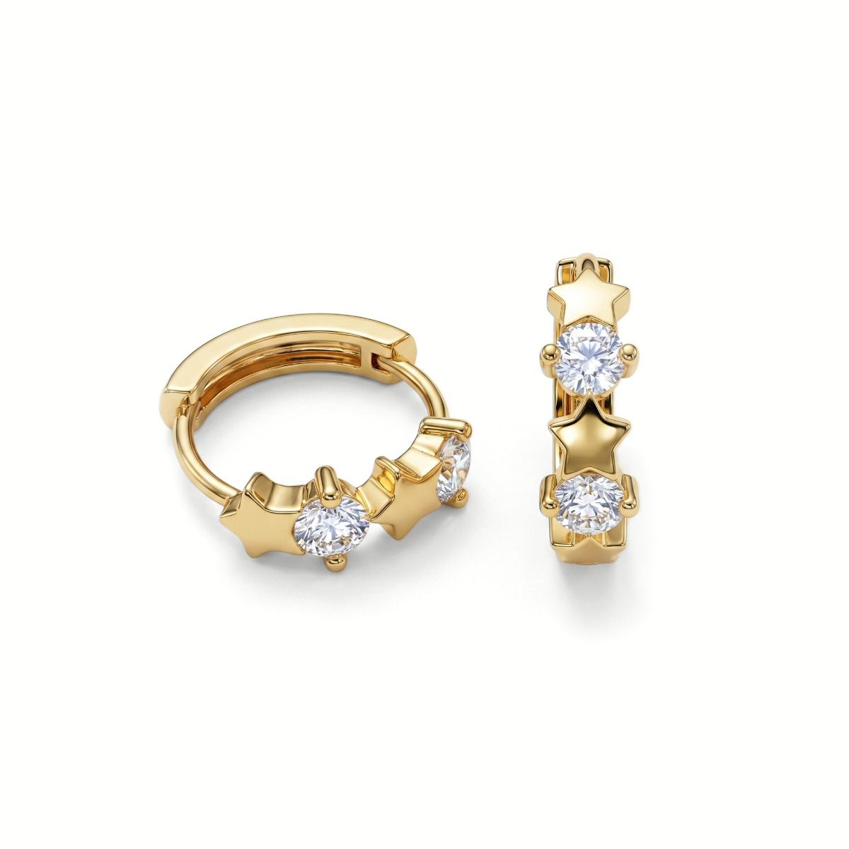 Precious Star Huggies [Gold Plated]