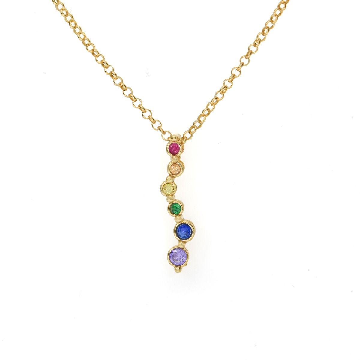 Collier Rivière d'Arc-en-Ciel [Plaqué Or 18ct]