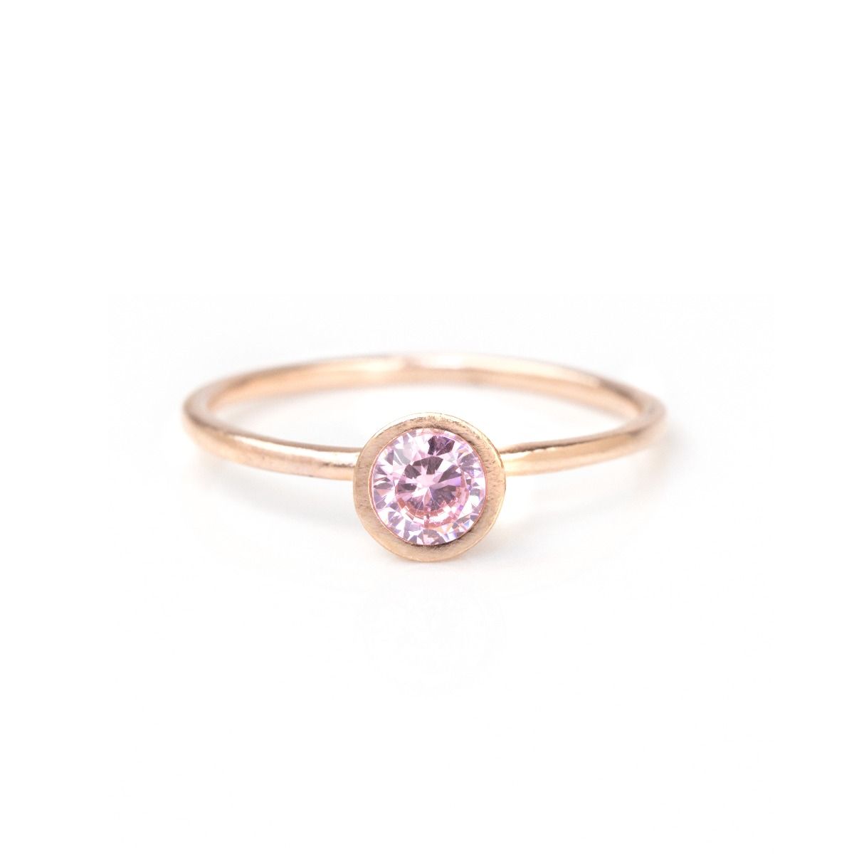 Carina Ring. Big Circle [18K Rose Gold Plated]