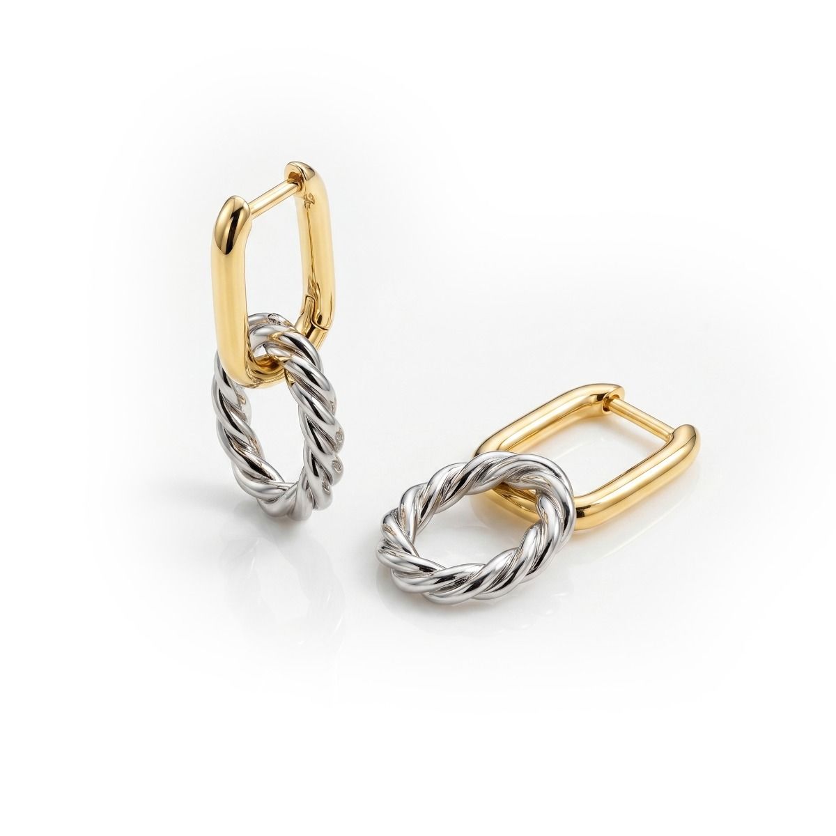 Rope Drop Earrings [Gold Plated]