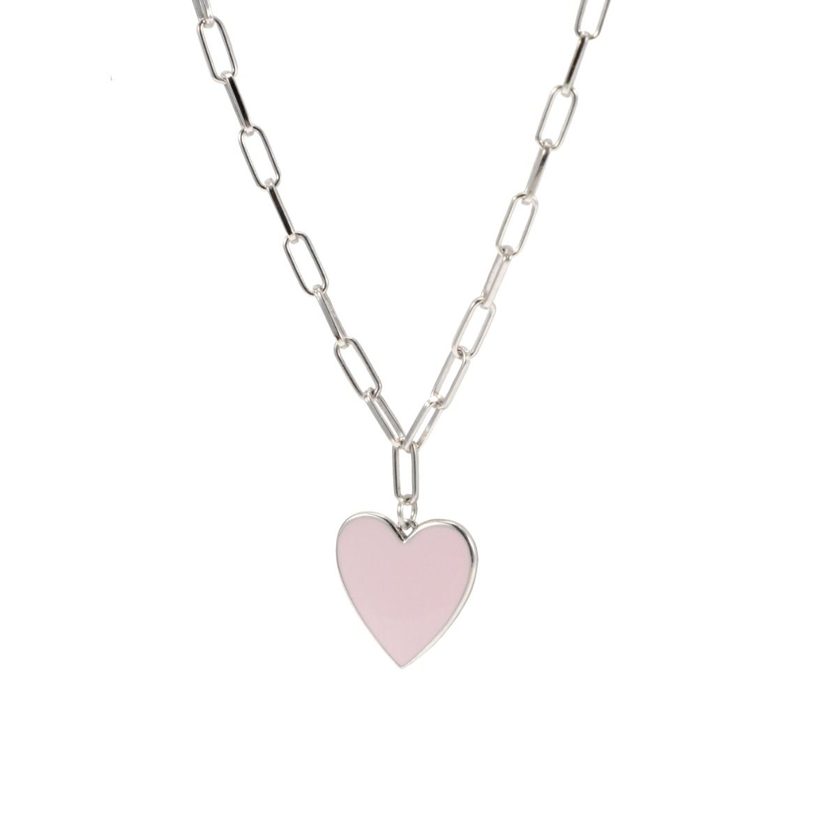 Rosé Glow Heart Necklace [Sterling Silver]
