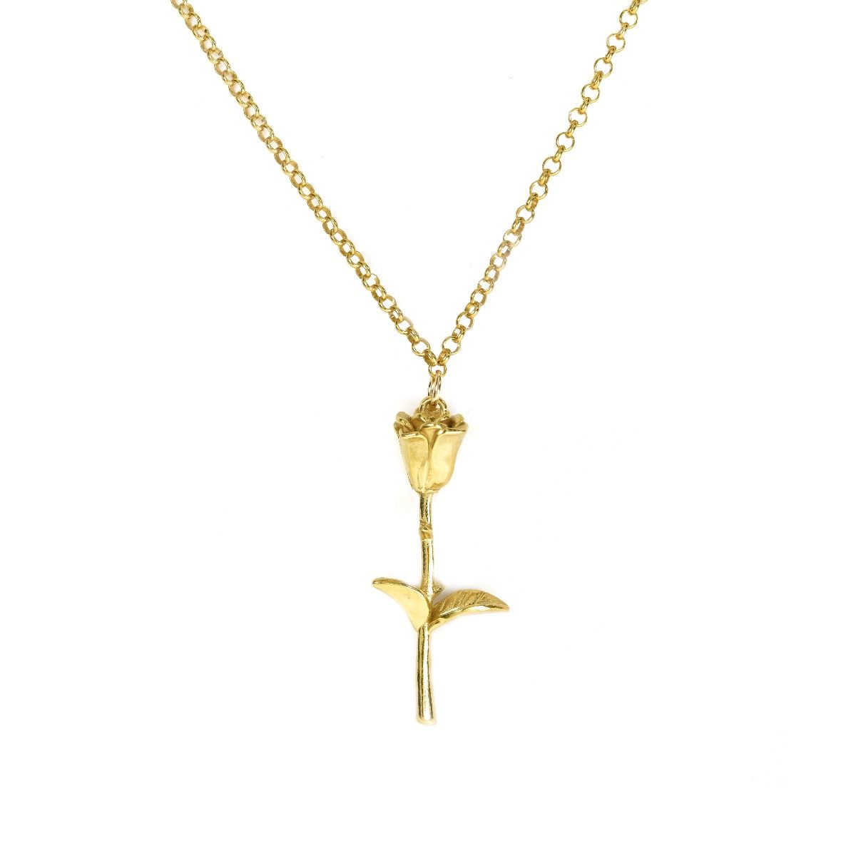 Sweet Rose Necklace [Gold Plated]