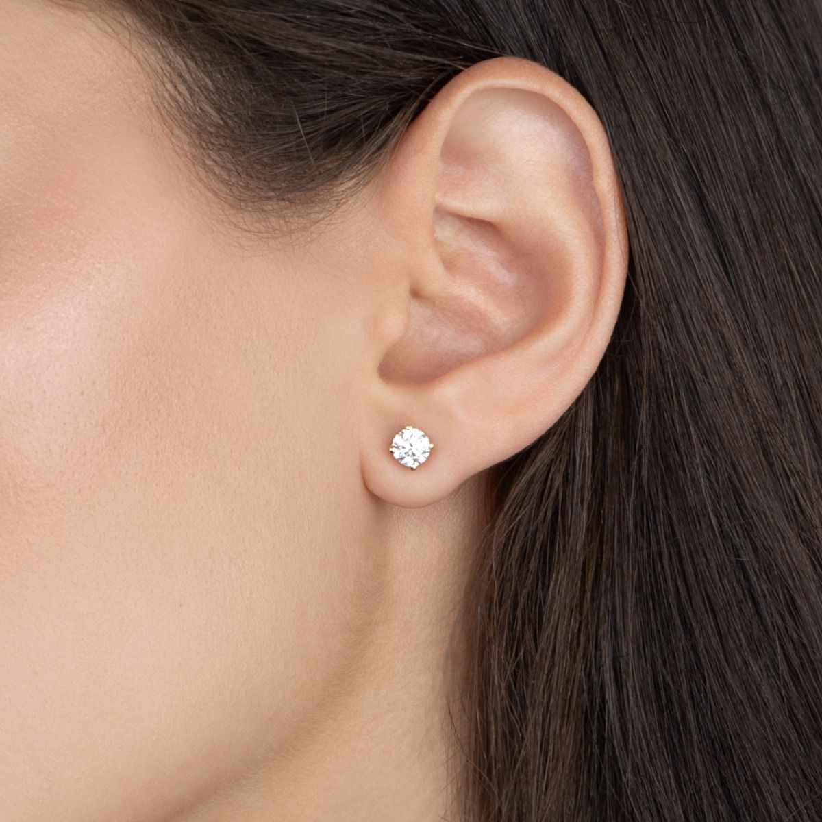 Round Diamond Stud Earrings - 0.6 ct [14 Karat Gold]