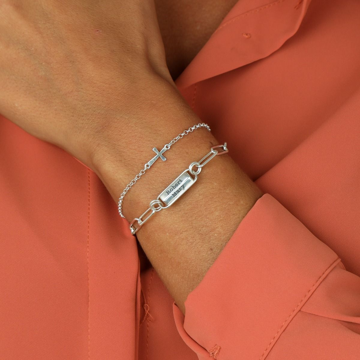 Sideways Cross Bracelet for Her - Talisa Jewelry - Gifts for Her