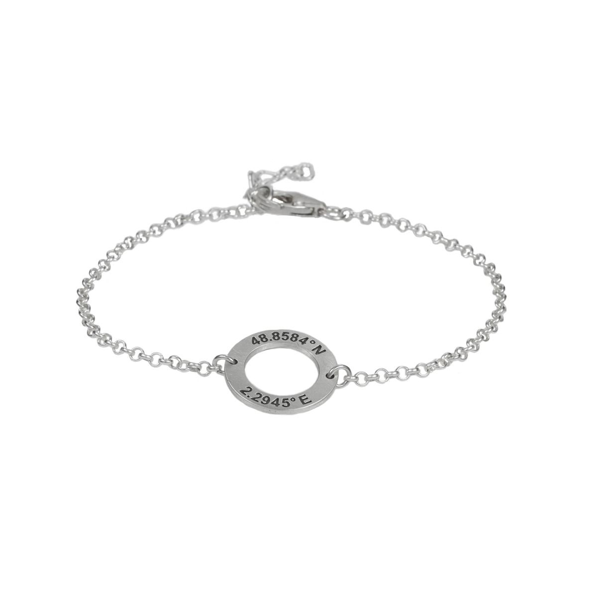 Speciale Plek Coördinaten Armband [Sterling Zilver]