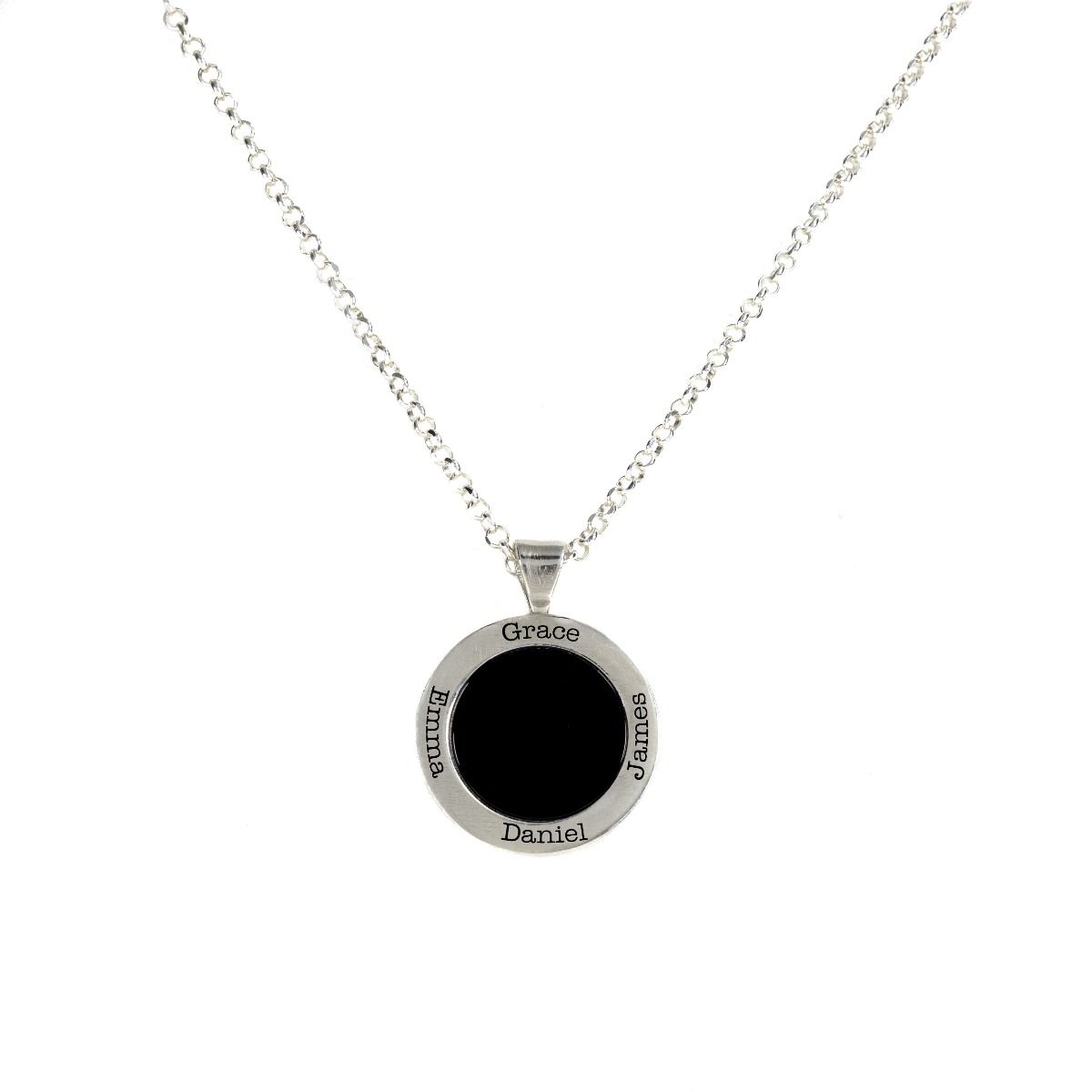 Collana in Onice con Nome [Argento 925]