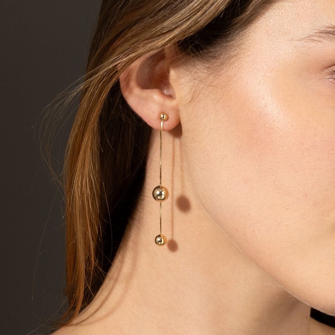 Luna Sphere Earrings [18K Gold Plated]