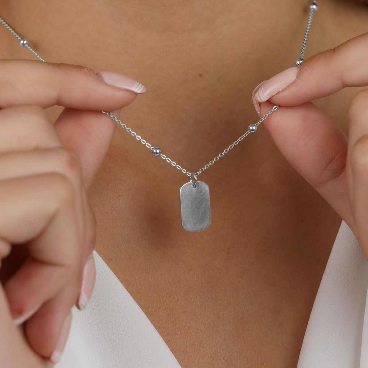 Starlight Tag Necklace [Sterling Silver]