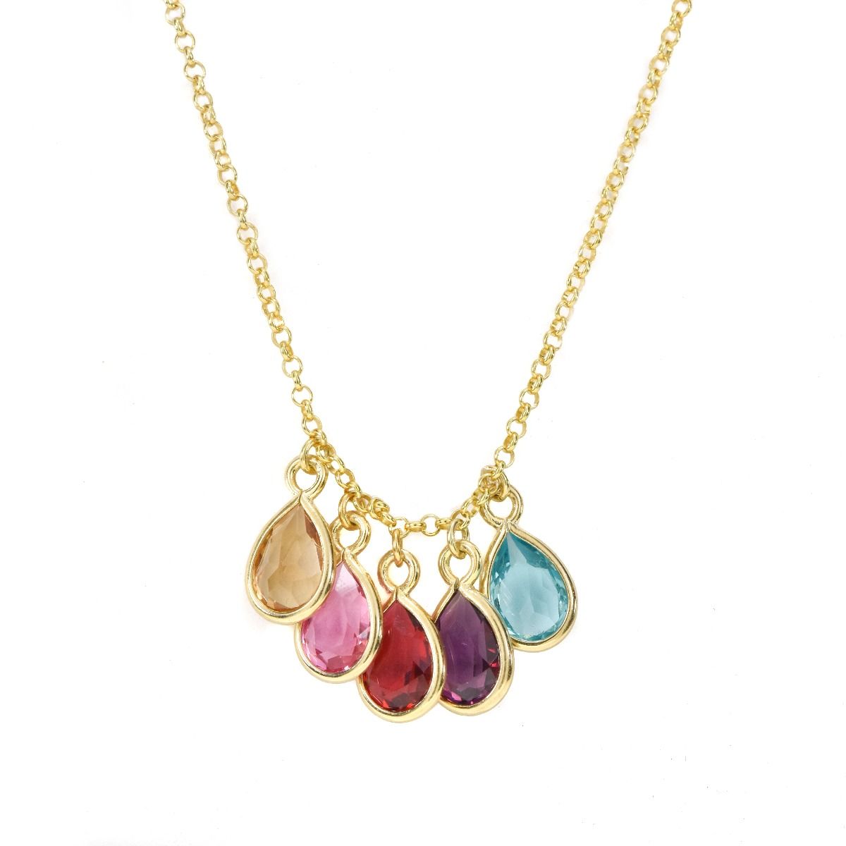 Sunshower Birthstone Necklace [Gold Plated]