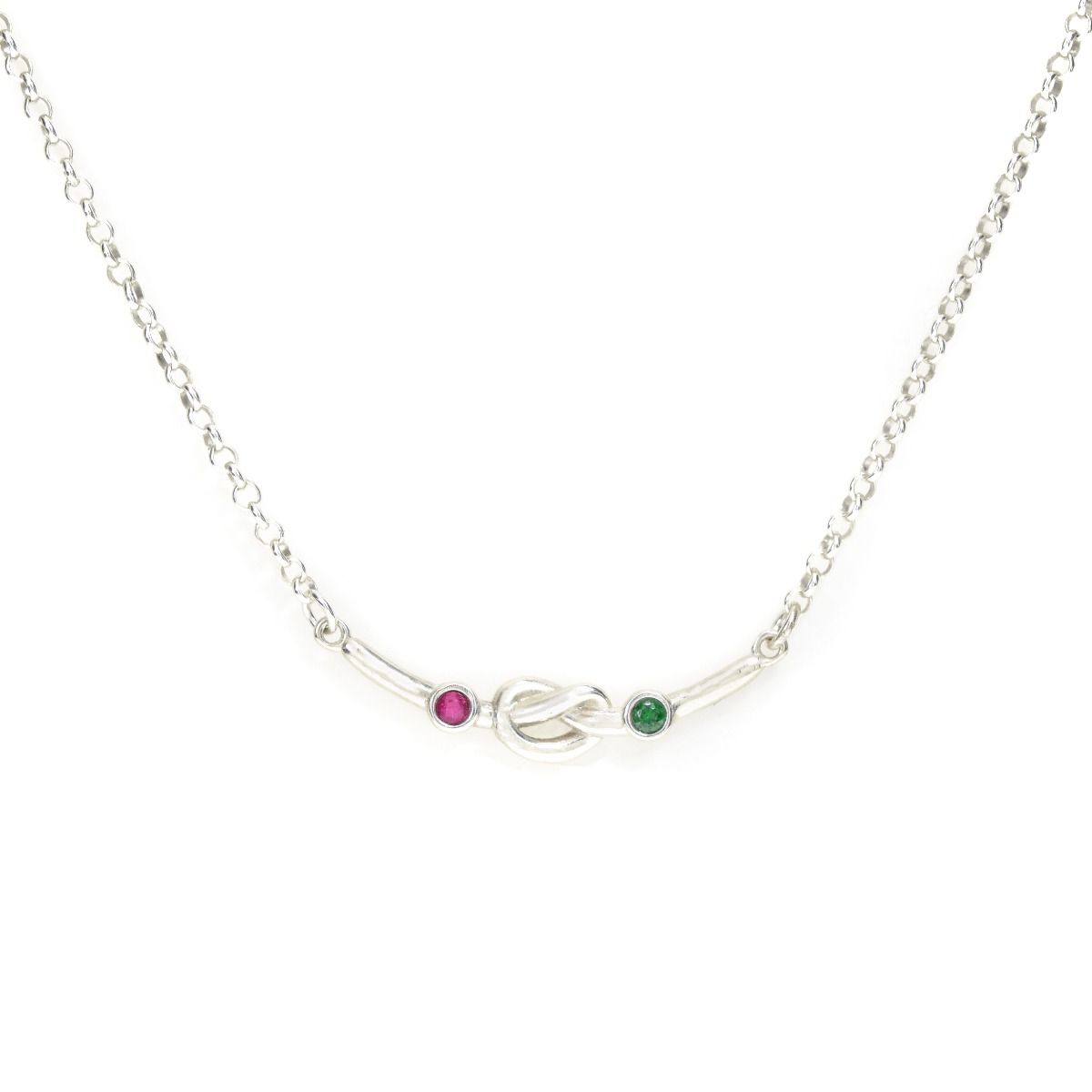 Banden van Liefde Ketting Horizontaal [Sterling Zilver]