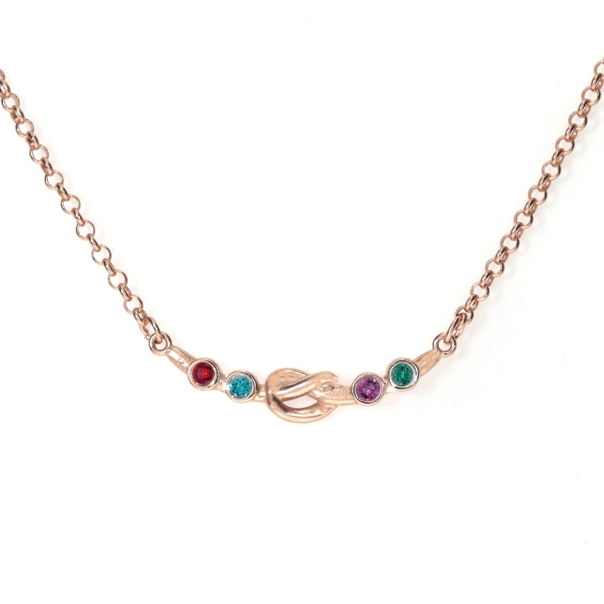 Ties Of Love Necklace Horizontal [Rose Gold Plated]