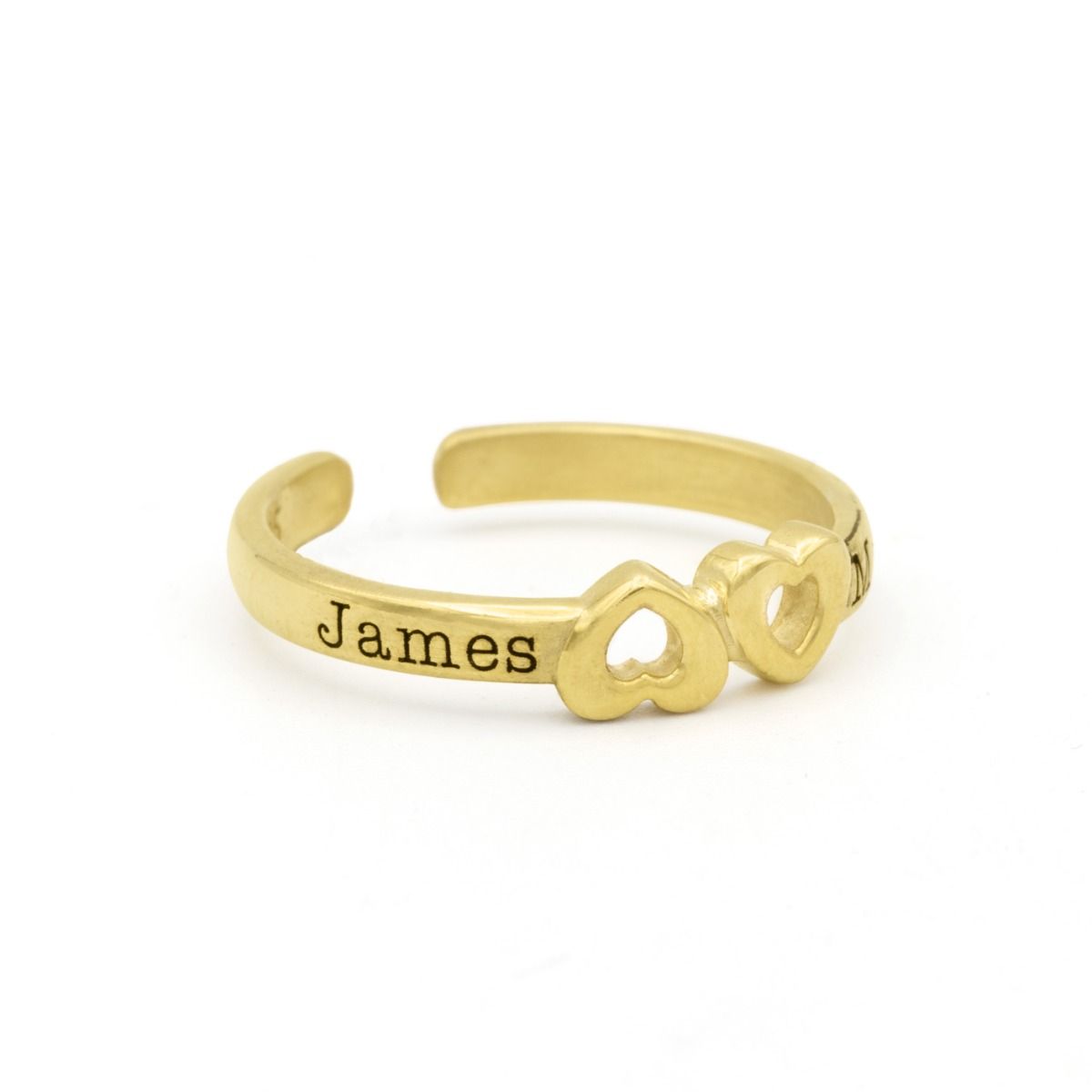 Enchanted Heart Name Ring - 2 Names [18K Gold Vermeil]