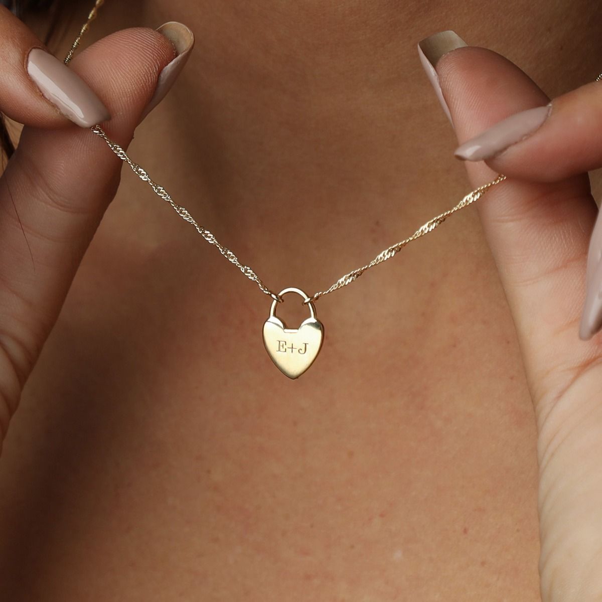 Collier Initiale Liens du Cœur [Plaqué Or 18ct]