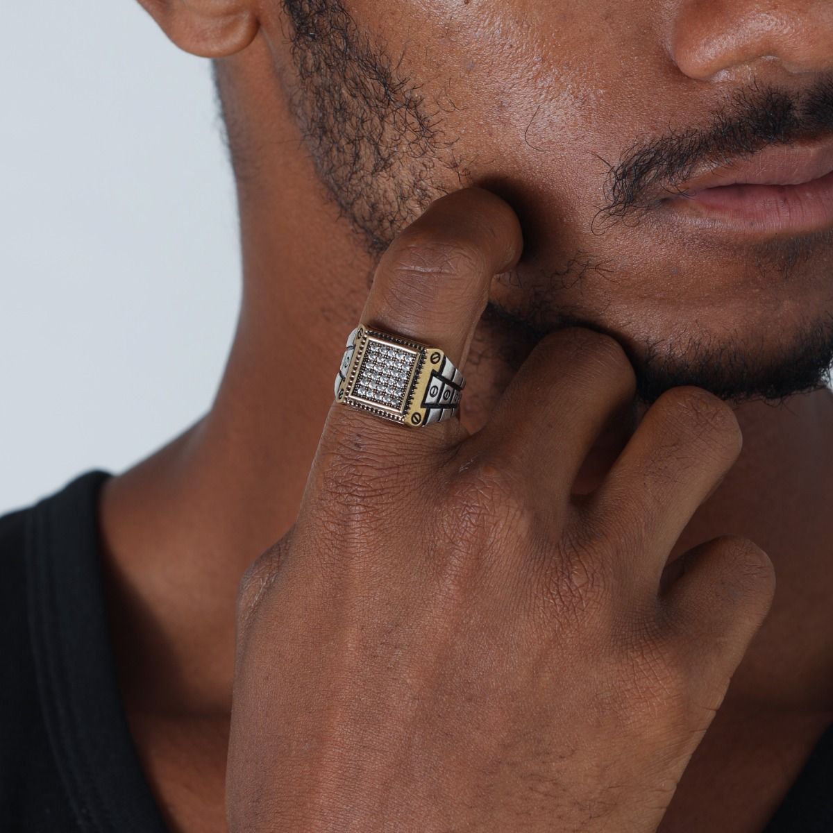 Treasure Chest Men Ring - Sterling Silver