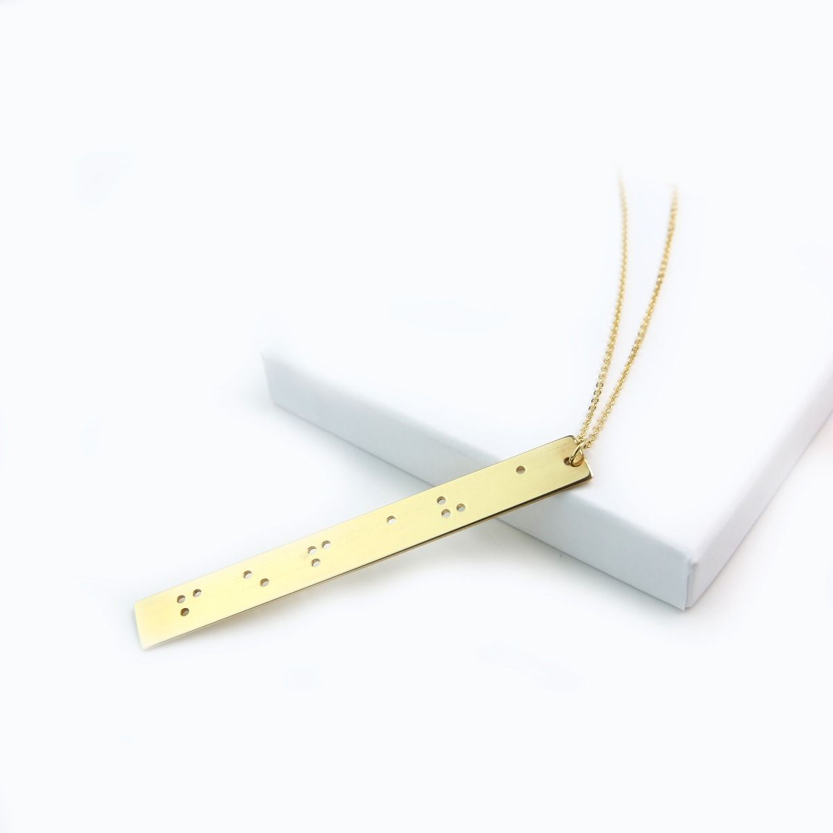 Unvergessliche Erinnerungen Braille Halskette [Vergoldet]