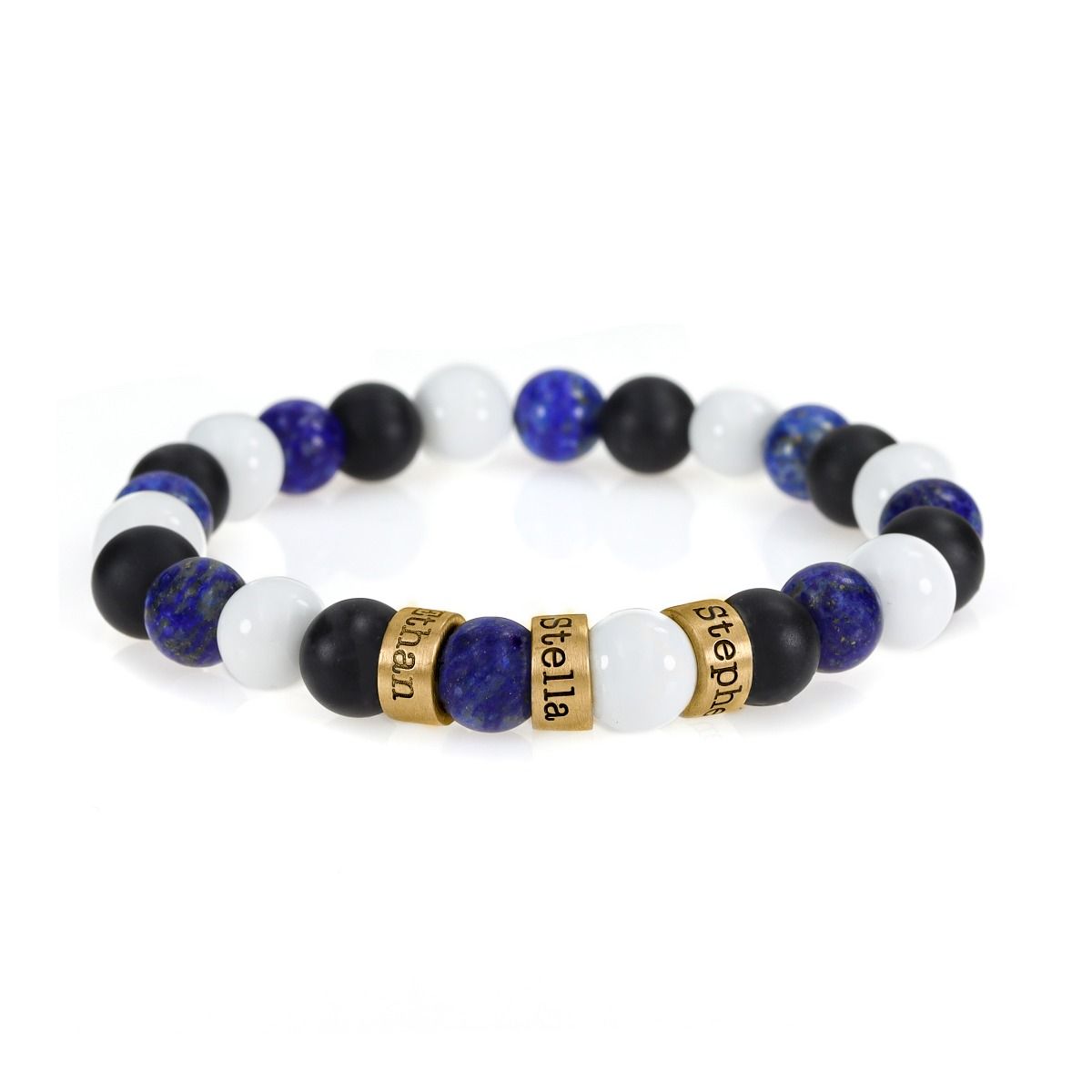 Bracelet Vague d'Ocean avec Prénoms [Plaqué Or 18ct]