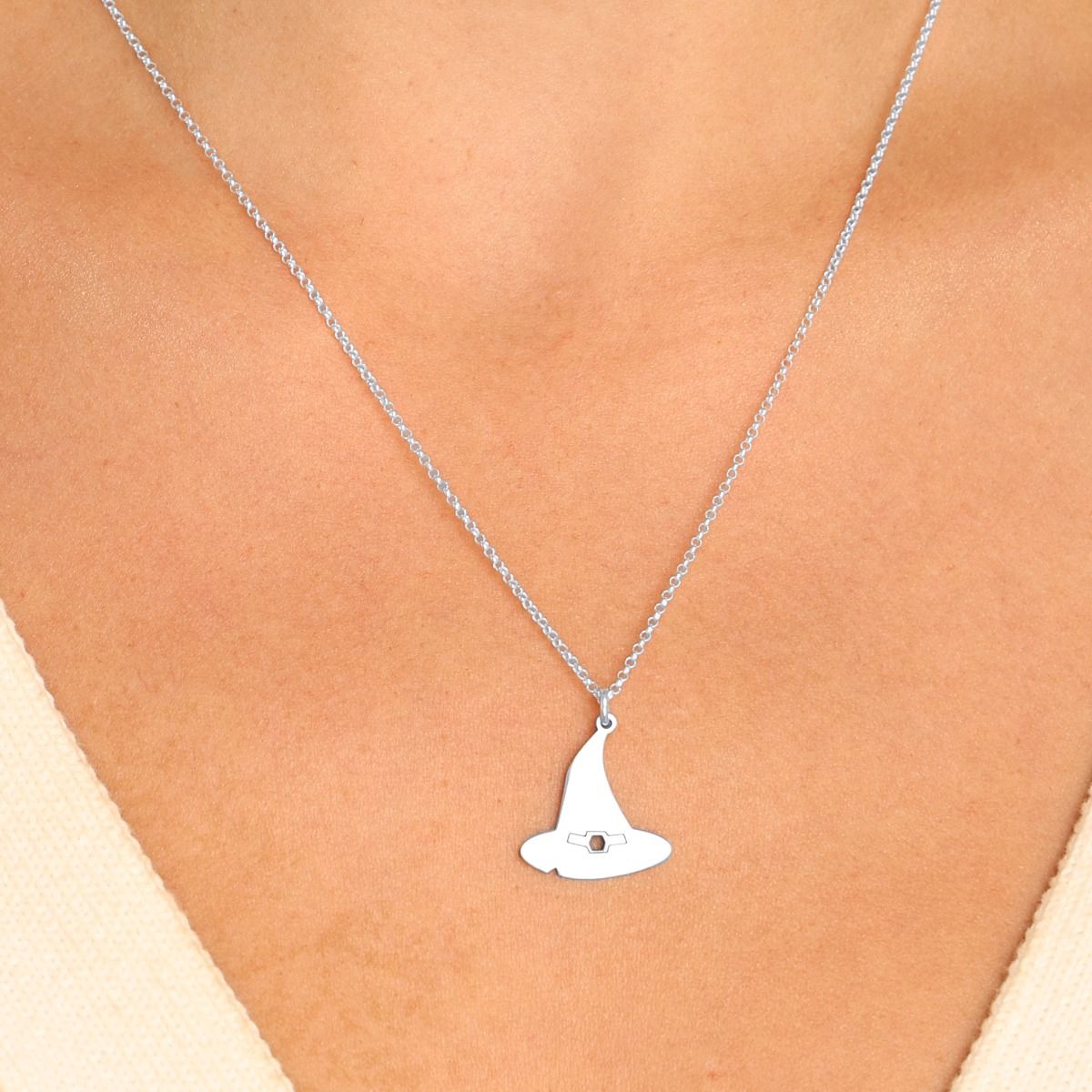 Collar Sombrero de Mago [Plata de Ley]