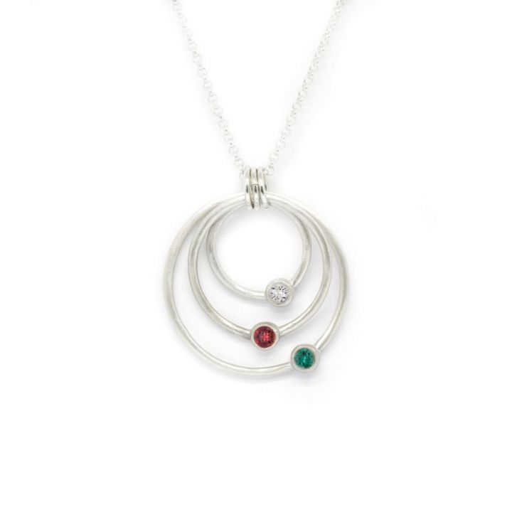 Spheres of Love Birthstone Necklace [Sterling Silver]
