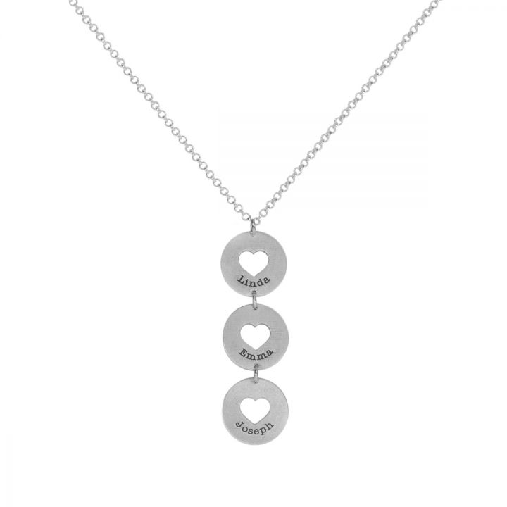 Open Hearts Name Necklace [Sterling Silver]