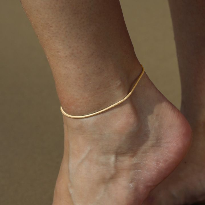 Snake Chain Anklet [18K Gold Vermeil]