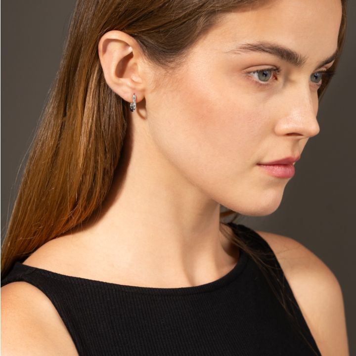Amour Curve Earrings  [Sterling Silver]
