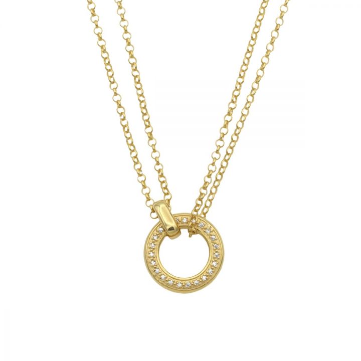 Anna Double Layer Necklace Gold Plated with Charms - Talisa