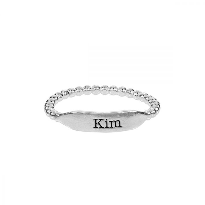 Stackable Engraved Ring with Names in Sterling Silver - MYKA