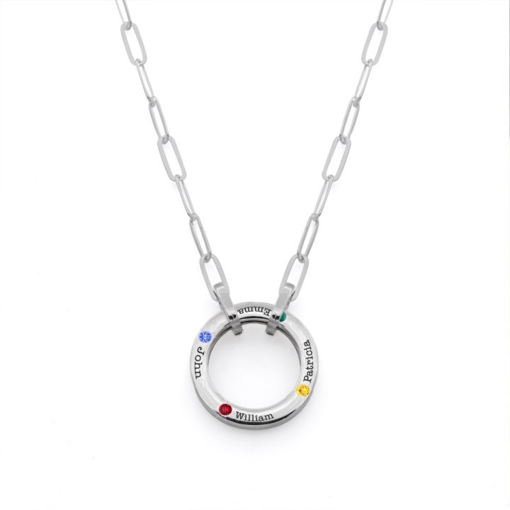 Sterling silver necklace with birthstone store
