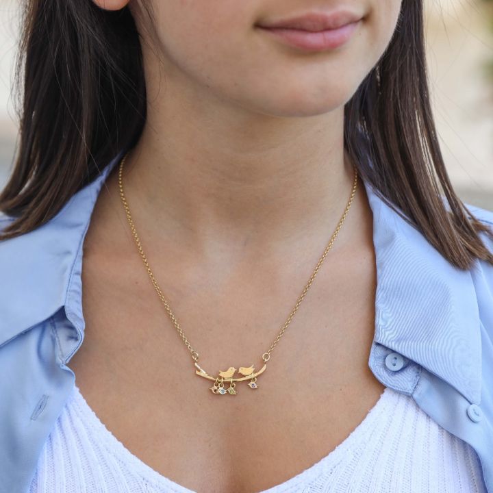 Bird family necklace store