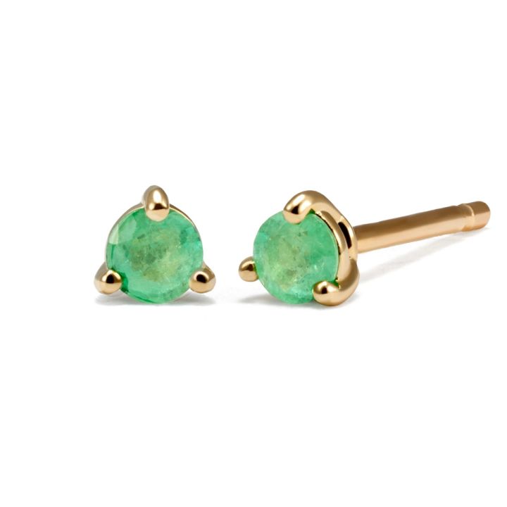 August Peridot Birthstone Earrings [14 Karat Gold]