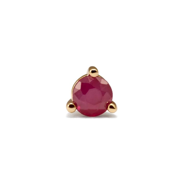Gemstone Earrings July Ruby Birthstone Earrings in 14 Karat Gold by Talisa