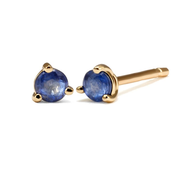 September Sapphire Birthstone Earrings [14 Karat Gold]