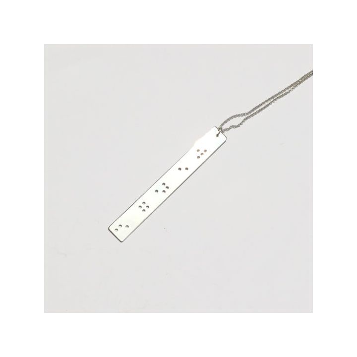 Unforgettable Memories Braille Necklace  - Sterling Silver