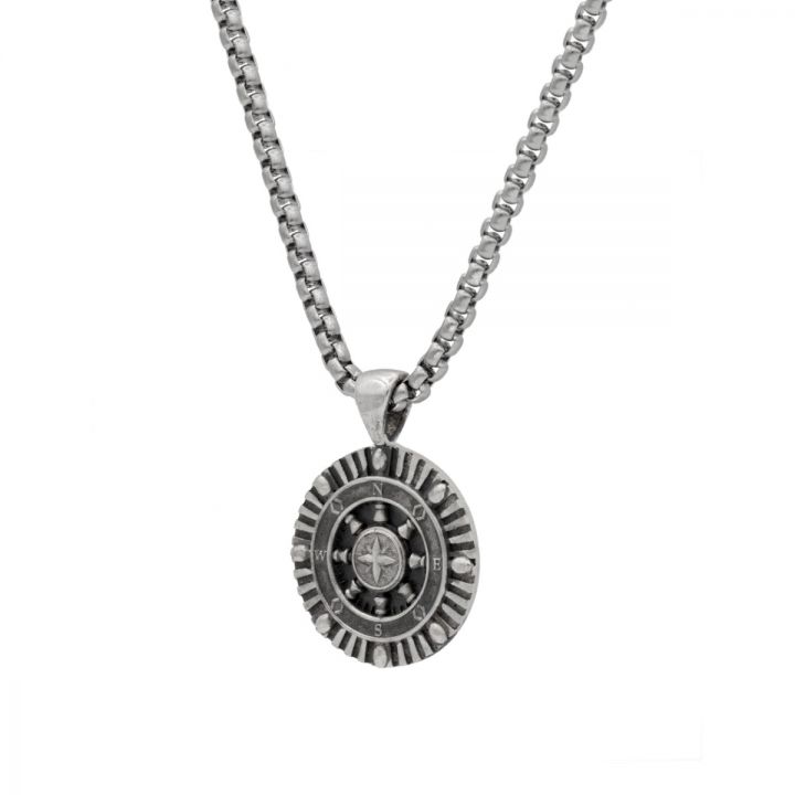 Captain's Wheel Name Necklace - Sterling Silver