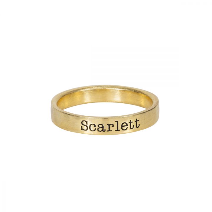 Classic Engraved Ring [Gold Plated]