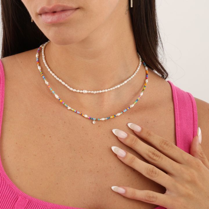 Three Layers Pearl Necklace - Swaabhi