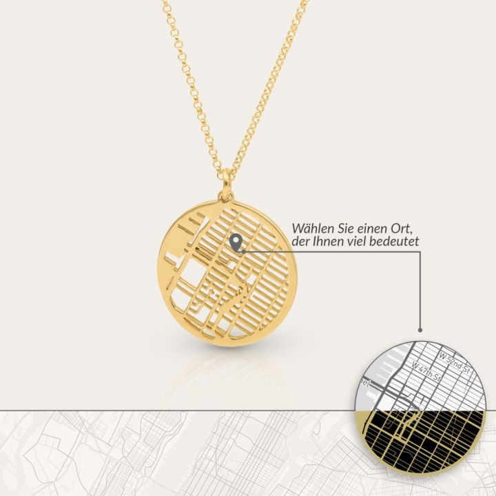 Beliebte Erinnerungen Kartenkette [750er Gold Vermeil]