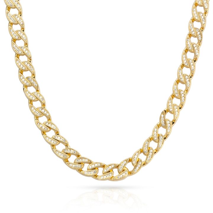 Iced Cuban Link Chain - 18K Gold Plated