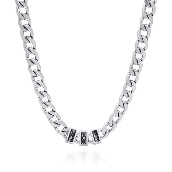 Classic Curb Chain Men Bracelet - Sterling Silver - Talisa