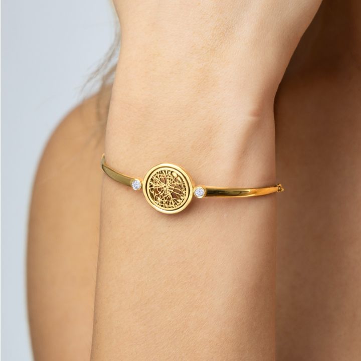 Diamond Spot Map Bracelet [18K Gold Vermeil]