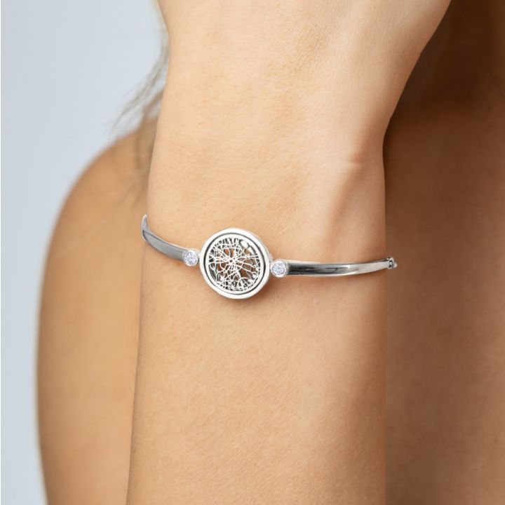 Diamond Spot Map Bracelet [Sterling Silver]