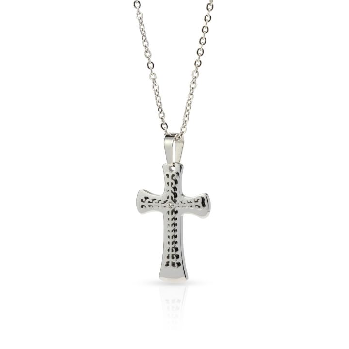 Decorated Cross Necklace for Men