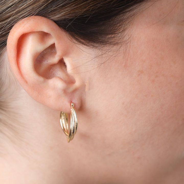 Playful Twist Hoop Earrings