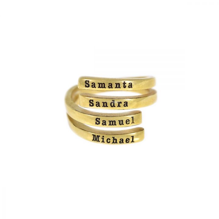 Schwan Ring - 4 Namen [750er vergoldet]