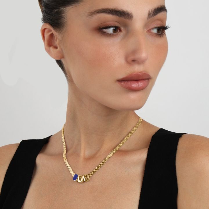 Emily Milanese Chain Necklace Gold Plated Name Necklace with