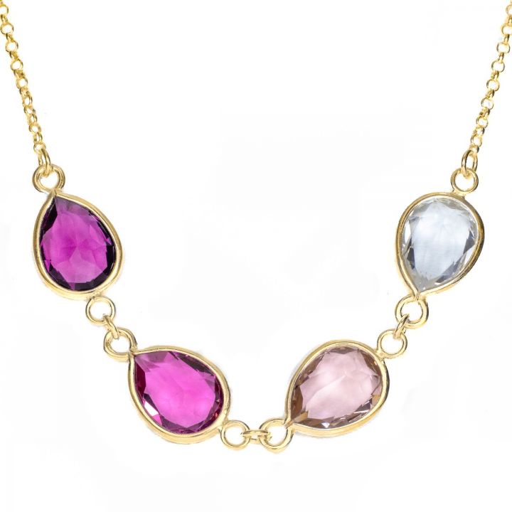 Family gemstone necklace discount
