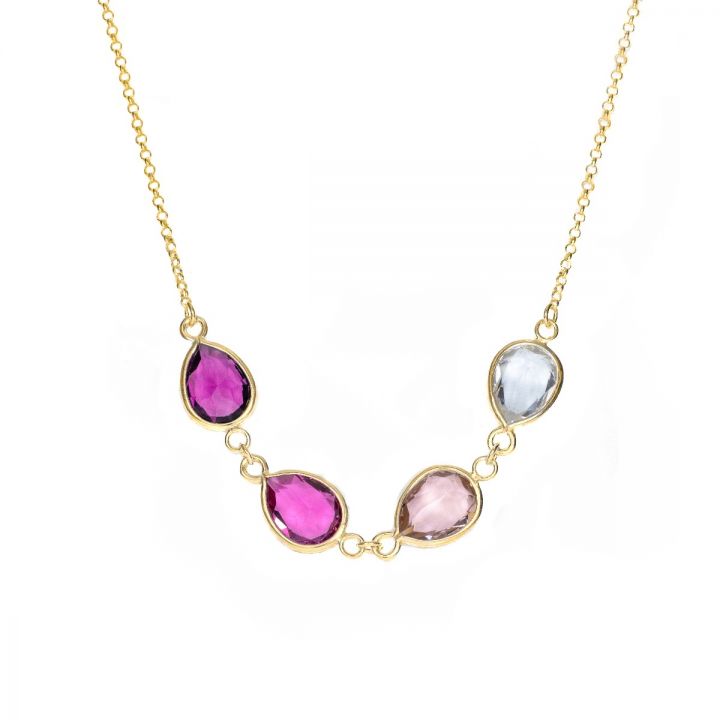 Enchanted Family Birthstone Necklace [Gold Plated]