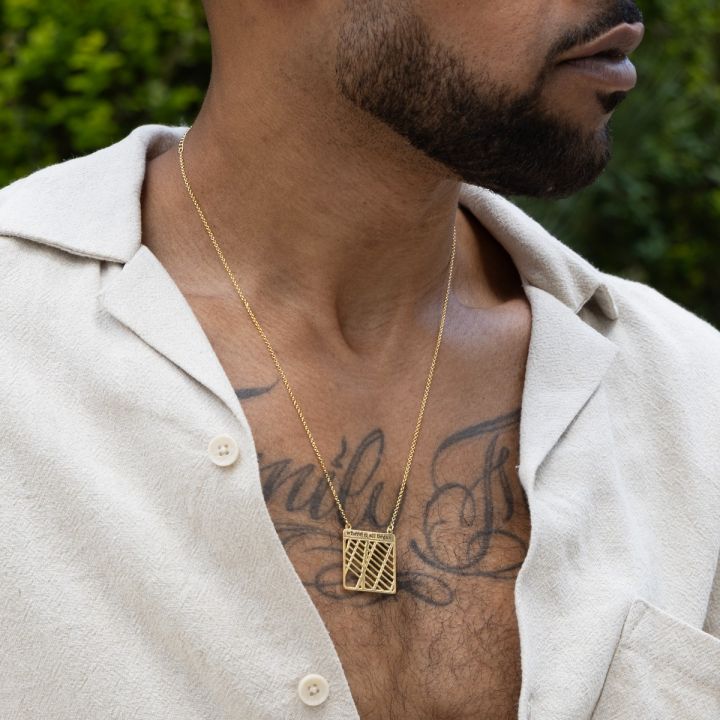Essentiële Vlekken Kaart Ketting - 18K Goud Vermeil